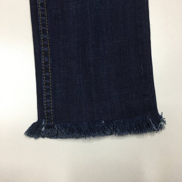 HUDSON Dark Wash COLLIN FLAP Fray Raw Hem 5 Pocket Logo Hardware Skinny Jeans - Picture 7 of 13